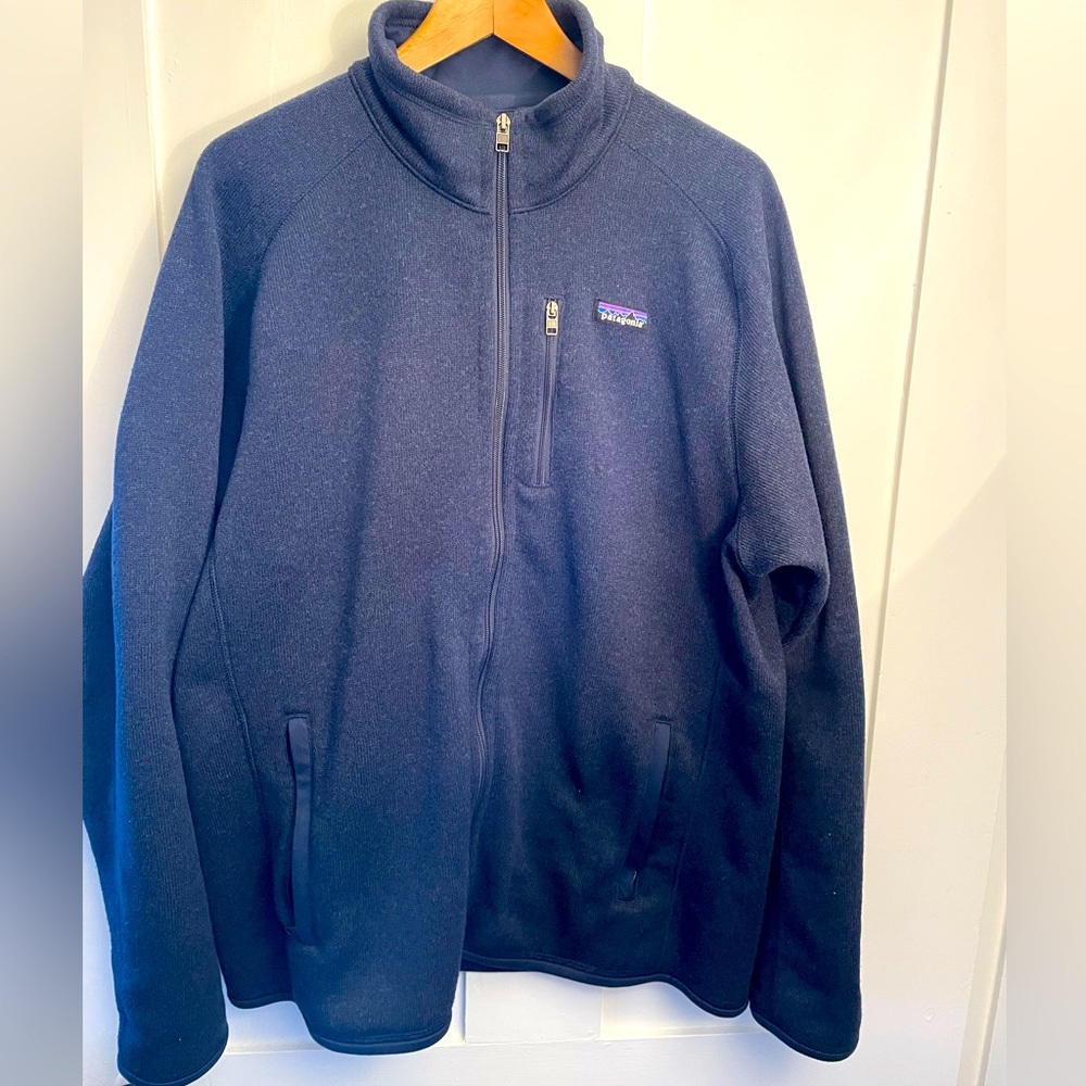 Mens Patagonia Better Sweater Fleece Jacket Full Zip Navy XL